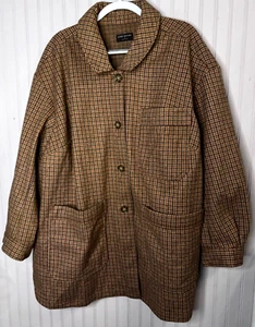 Lane Bryant Womens COAT 26 Academic Plaid Pockets Lined Career Light NWOTS - Picture 1 of 14