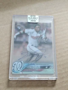 Autógrafo Topps Clearly Authentic 2018 Victor Robles automático CAA-VR RC Rookie - Imagen 1 de 2