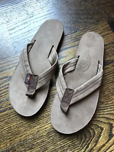 Rainbow Women's Leather Sierra Brown Flip Flop Sandals - US M 6.5-7.5 NWT - Picture 1 of 5