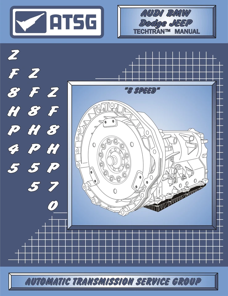 Libro de revisión manual de reconstrucción de transmisión ZF 8HP45 ATSG 845RFE 8HP55 8HP70 8HP90 Foto 1 de 1