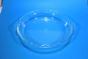 Vintage Pyrex 9,5 Zoll klare Tortenform mit gewelltem Rand vor 1975 #229 G10 mit Griffen - Bild 1 von 9
