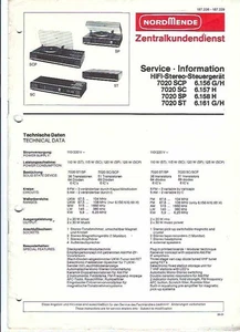 Nordmende Original Service Manual für HiFi 7020 SCP -7020 SC-7020 SP- 7020 ST - Picture 1 of 1