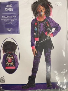 Punk Zombie Costume Girls Size Medium - Picture 1 of 2
