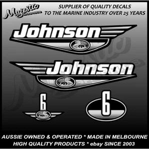 JOHNSON 6 hp - DECAL SET - OUTBOARD DECALS - Bild 1 von 1