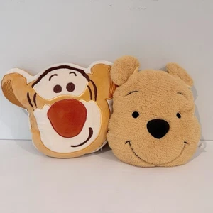 Disney Winnie the Pooh & Tigger Plush Face Pillows – Soft Toy Cushion Set - Picture 1 of 13