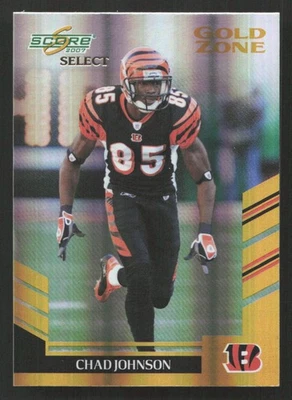 Tarjeta Score Select 2007 Chad Johnson Gold Zone #/50 #188 Foto 1 de 2