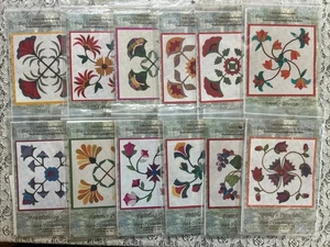 Komplettes 12 Muster Monatsstück O’ Cake Designs DURCH GRAMUTTER’S WINDOW Quilt - Bild 1 von 13