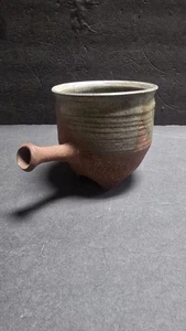 Studiokeramik Steinzeug Ausgießer Schale Ausgießer Dreibein Fuß Gefäß signiert Kunst - Bild 1 von 9