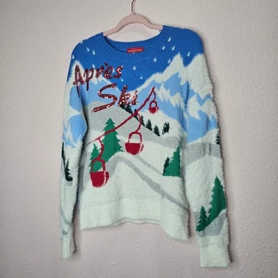 Suéter de esquí Blizzard Bay Apres para mujer XL azul difuso novedad vacaciones invierno acogedor Foto 1 de 4