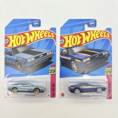 Hot Wheels DMC DeLorean HW: The 80's Series 8/10 Light & Dark Blue Diecast 1:64 - Image 1 of 4