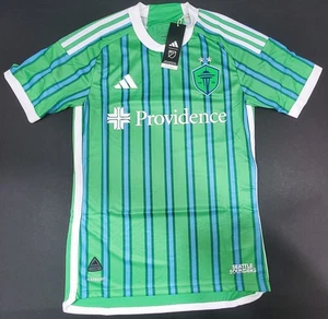 Adidas Seattle Sounders 24/25 Authentic Home Jersey, Green/Light Blue, Size XS - Picture 1 of 10