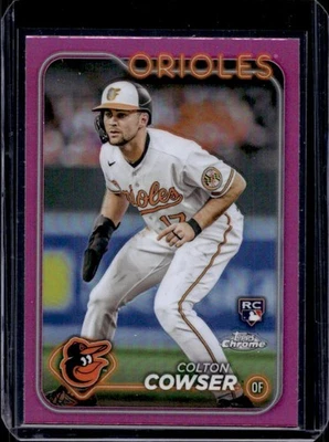 2024 Topps Chrome Colton Cowser RC Pink Refractor Rookie #278 Orioles - Image 1 of 2