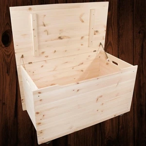 XXLarge Wooden Storage Trunk Toy Box Bedroom Chest / Unpainted Pine To Decorate - Picture 1 of 12