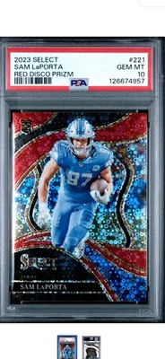 Sam Laporta 2023 Select Red Disco #221 17/49 Psa 10 - Image 1 of 2
