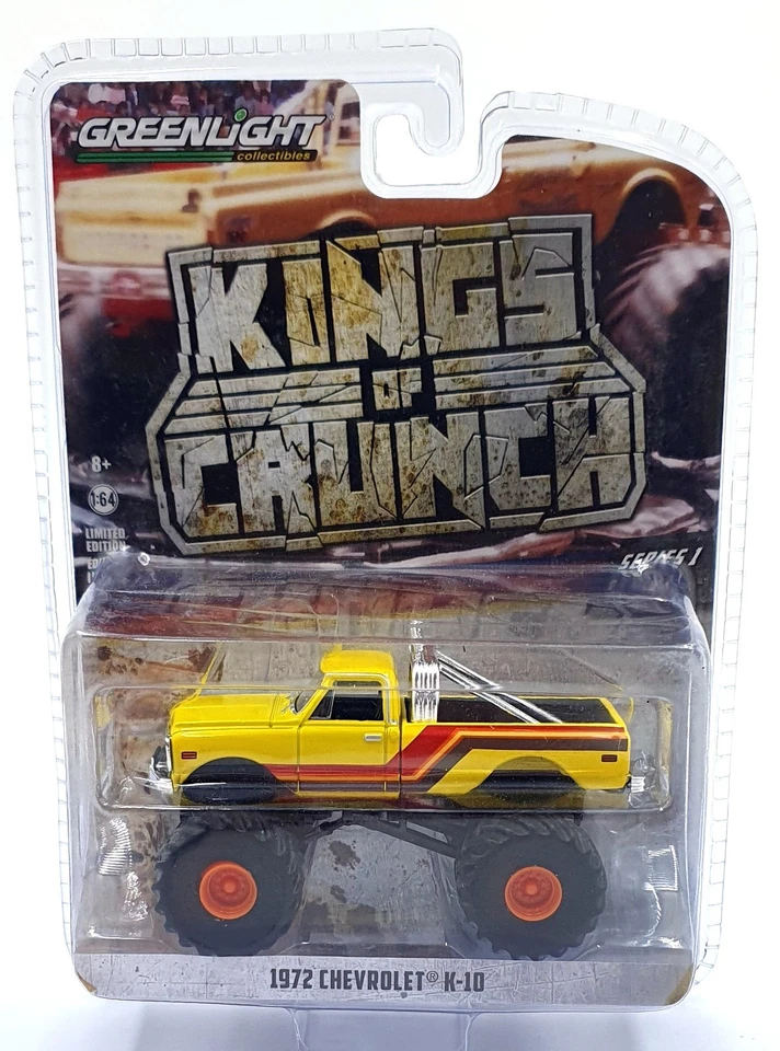Greenlight 1/64 Scale 49010-F - 1972 Chevrolet K-10 - Yellow - Image 1 of 4