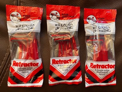 Wilkinson Sword Retractor одноразовая бритва с одним краем упаковка 5 шт. (3 упаковки по 5 шт.) - Изображение 1 из 4