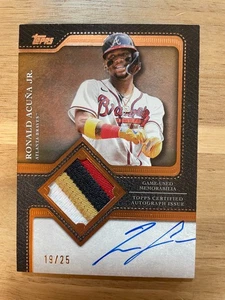 2025 Topps Series 2 Flagship /25 Ronald Acuna Jr On Card Autograph Patch 4-Color - Bild 1 von 6
