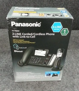 PANASONIC KX-TG9581 2-Line Corded/Cordless Phone System, Answering Machine - Photo 1/3