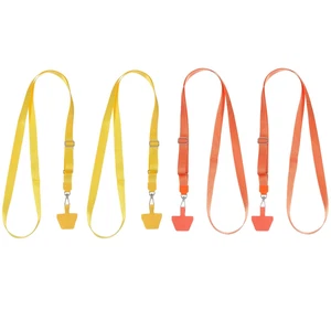 4 szt. Smycz do smartfona z 4 łatkami, żółta/pomarańczowa (73-50cm) - Zdjęcie 1 z 6