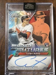 2025 Topps Chrome Black Super Futures /99 Coby Mayo #FSA-CMA Rookie Auto RC - Bild 1 von 2