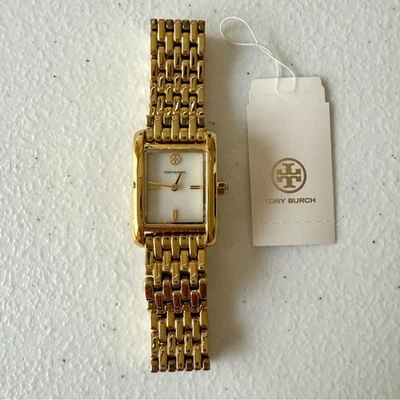 Tory Burch Women’s Small Eleanor Gold Chain-Link Watch - Image 1 of 4