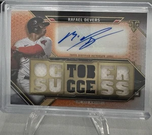 Rafael Devers Topps Certified October Success Amber Auto and Patch /18 RARE - Picture 1 of 3