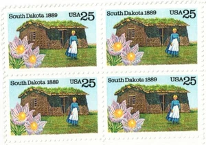 SOUTH DAKOTA--Block of 4 Collectible Stamps--FREE SHIPPING - Picture 1 of 1