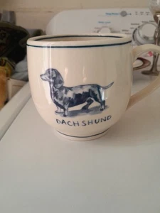 Anthropologie by Molly Hatch Dackel große Tasse Tasse Limited Edition selten - Bild 1 von 5