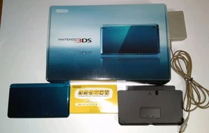 Nintendo 3DS Aqua Blue Console Ambassador Program Box Manual Tested - Picture 1 of 10