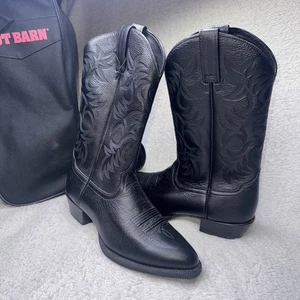 Stivali da cowboy Ariat Heritage da uomo western in pelle di certano nero 34770 - taglia 10,5D - Foto 1 di 9