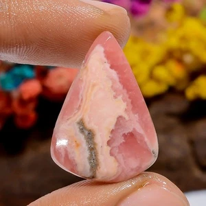 20 Ct. Natural Pear Rhodochrosite Cabochon Gemstone Pendant Making 24X17X4 mm - Picture 1 of 3