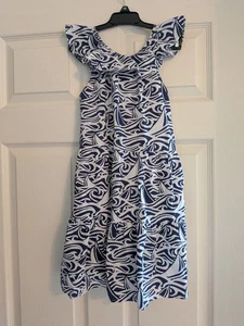 Girls Vineyard Vines Dress Size Medium 7/8 Sleeveless Sailboats Nautical Beach - Picture 1 of 3