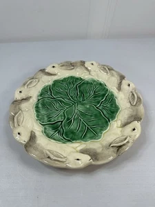 Vintage The Haldon Group The Parade Of Bunnies Plate MAJOLICA  1988  8" Japan - Picture 1 of 7