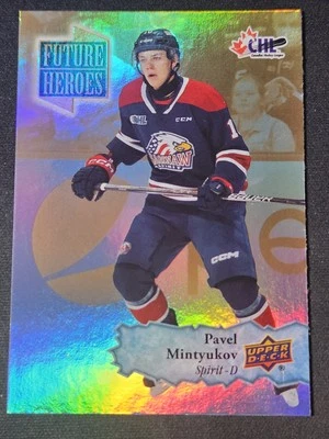 22-23 UD CHL Pavel Mintyukov Future Heroes 🔥🔥🔥 Anaheim Ducks Prospect  - Image 1 of 2