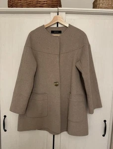 ZARA Wollmantel Ubergangsjacke, Gr.S Beige - Bild 1 von 6