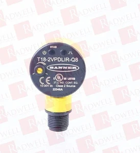 BANNER ENGINEERING T18-2VPDLIR-Q8 / T182VPDLIRQ8 (NEW NO BOX) - Picture 1 of 1