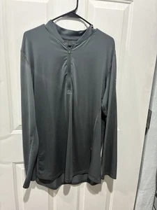 Under Armour Heat Gear Loose Pullover 1/4 Zip Shirt Mens XL Striped Gray - Picture 1 of 4