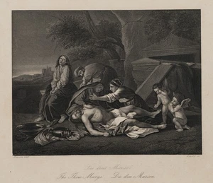 APPOLD (*1809) nach POUSSIN (*1594), Die drei Marien bei Christus, Sst. - Bild 1 von 5