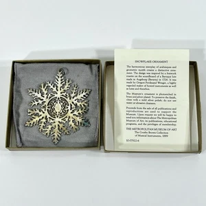 *Vtg 1978 Metropolitan Musuem Kunst Schneeflocke Christbaumschmuck Silber Teller - Bild 1 von 7