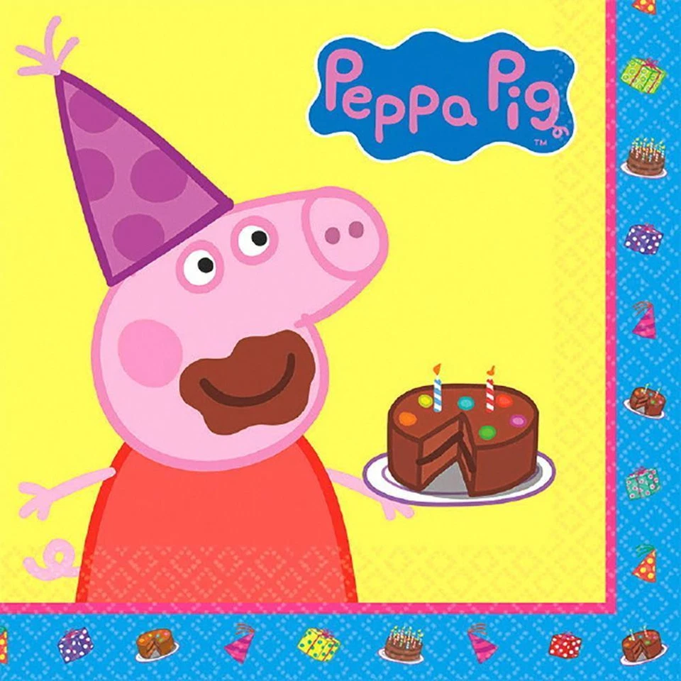 Peppa Pig Birthday Party Lunch Napkins 16ct