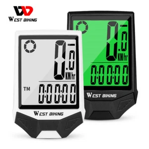WEST BIKING Wireless Bike Computer Waterproof Backlight Cycling Speedometer - Picture 1 of 16
