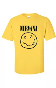 NIRVANA BAND T SHIRT Classic 90s Grunge Kurt Cobain Nevermind Many colours - Picture 1 of 14