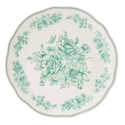 Juego de cuatro (4) platos de cena de gres AGATHA JADE GREEN ~ 10,5 para mujer pionera ~ Foto 1 de 4