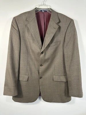 Blazer T Harris London Para Hombres 44L Marrón Cuadros Pata de Gallo Abrigo Deportivo Lana Academia Foto 1 de 4