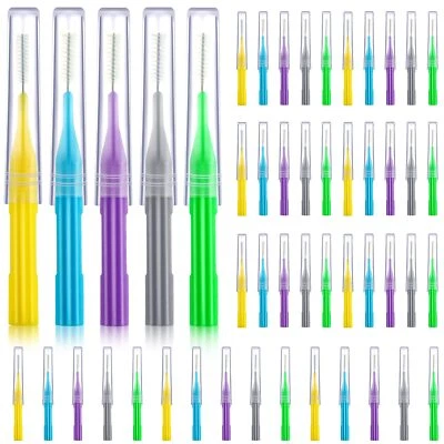 50 peças escova de aparelho para limpador escova interdental palito dental - Imagem 1 de 4