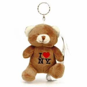 Stuffed I Love NY Teddy Bear Keychain - Picture 1 of 1