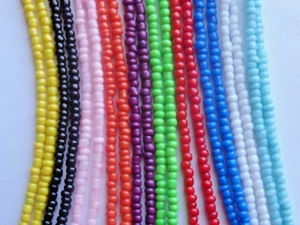 GLASS SEED BEADS TOGGLE CLASP TIBET ANTIQUE CHARMS BEADED LANYARD ID BADGE - Picture 1 of 10