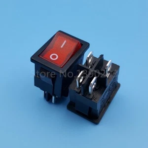 1 pieza Lámpara Roja RLEIL RL3-4 T125/55 6A 250V 4Pines 2 Posiciones Interruptor basculante - Imagen 1 de 4