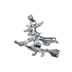 Hexe - witch - sorcière - bruja  Anhänger aus 925 Silber - Bild 1 von 1