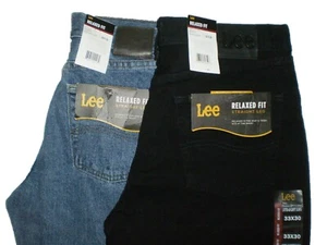 Jean de mezclilla Lee para hombre calce relajado en la cintura pierna recta talla 29 31 33 34 40 42 nuevo - Imagen 1 de 21